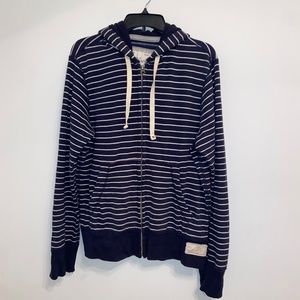 AE vintage collection striped zip-up hoodie sweater